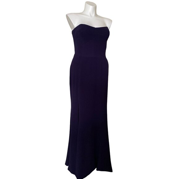 Dress The Population NWT $298 Ellen Strapless Trumpet Gown, Blue Women's Size XL - Picture 5 of 11
